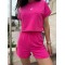 Костюм женский трикотажный летний с шортами малиновый F-Girl