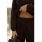 Спортивный костюм женский флисовый теплый джоггеры шоколад F-Girl
