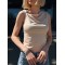 Топ жіночий літній асиметричний кулір бежевий F-Girl