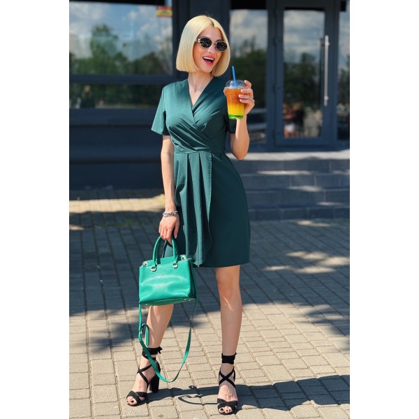 Платье женское на запах с рукавом фрезовое F-Girl