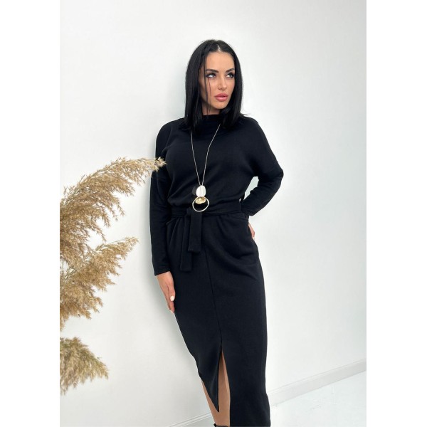 Сукня жіноча тепла подвійна ангора чорна F-Girl