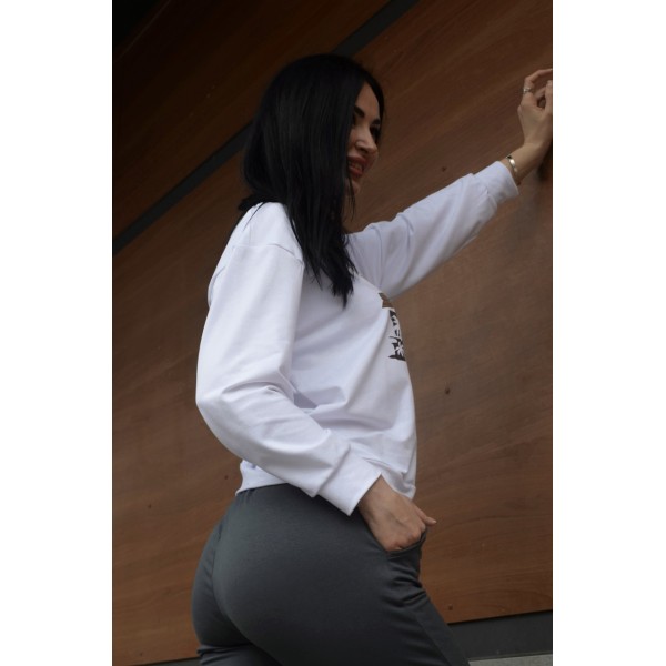 Костюм женский трикотажный демисезонный белый F-Girl
