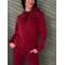 Костюм женский трикотажный теплый на флисе марсала F-Girl