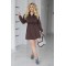 Сукня жіноча оверсайз двонітка шоколадна F-Girl