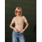 Футболка женская приталенная микродайвинг бежевая F-Girl