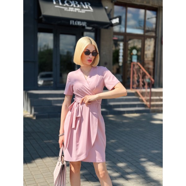 Плаття жіноче на запах з рукавом фрезове 46-48 F-Girl