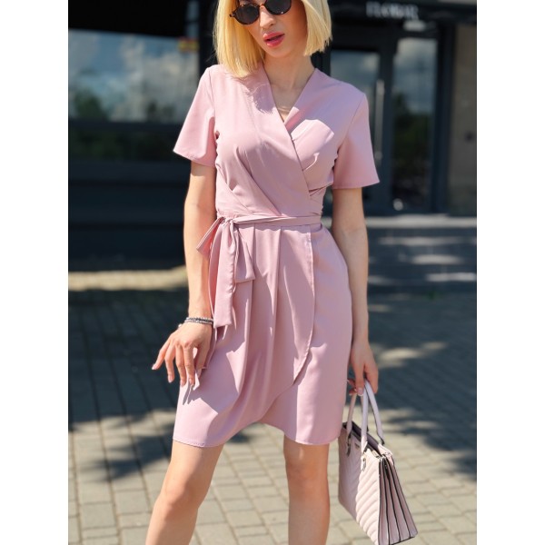 Плаття жіноче на запах з рукавом фрезове 46-48 F-Girl
