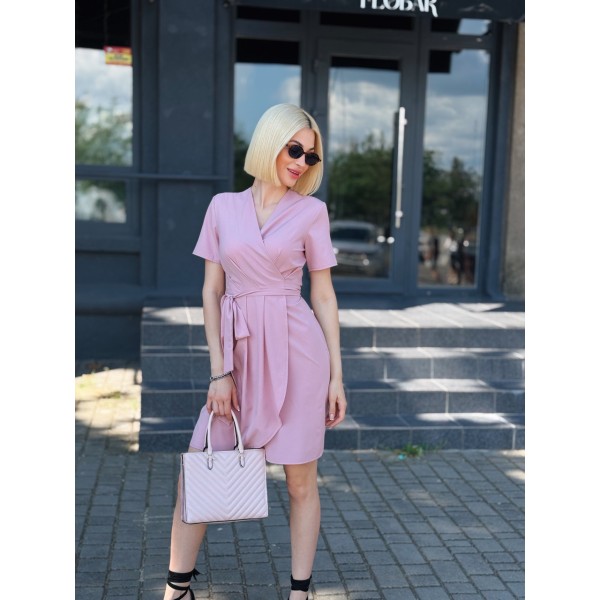 Плаття жіноче на запах з рукавом фрезове 46-48 F-Girl