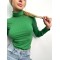 Гольф женский трикотажный демисезонный в рубчик зеленый F-Girl