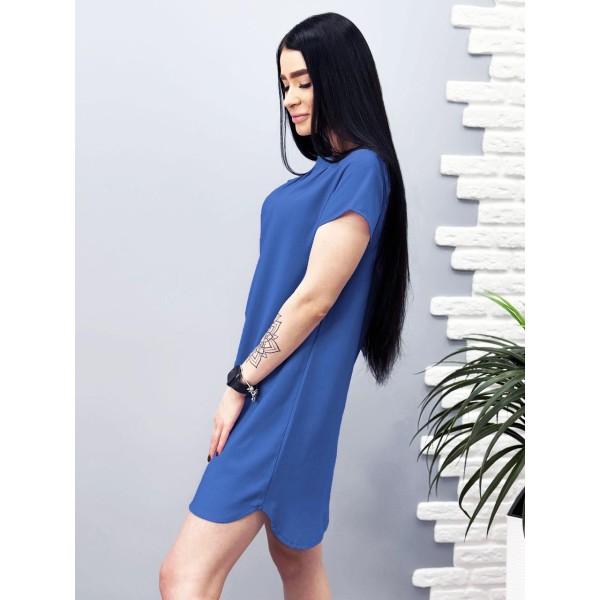 Платье женское летнее асимметричное лен джинс F-Girl