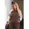 Спортивний костюм жіночий трикотажний прогулянковий шоколадний F-Girl
