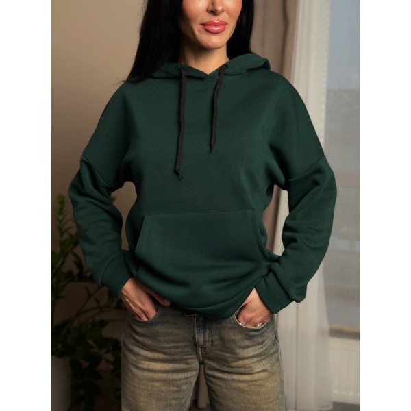 Батник жіночий вільний тринитка темно-зелений F-Girl