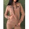 Костюм жіночий трикотажний теплий на флісі капучино F-Girl