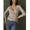 Кофта жіноча трикотажна мокко на запах ангорова F-Girl