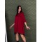 Платье женское кружевное крепдайвинг бордовое F-Girl