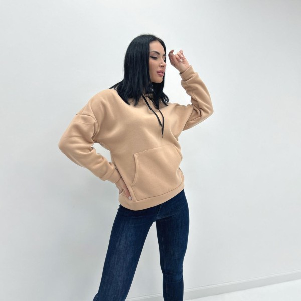 Батник жіночий вільний тринитка бежевий F-Girl