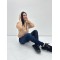 Батник жіночий вільний тринитка бежевий F-Girl