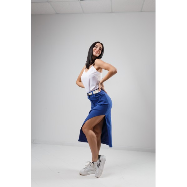 Спідниця жіноча з фігурним розрізом бенгалін джинс F-Girl
