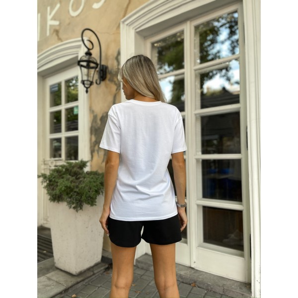 Костюм жіночий трикотажний спортивний футболка шорти чорний F-Girl