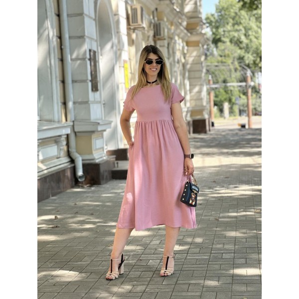 Платье женское креп-жатка фрезовое F-Girl