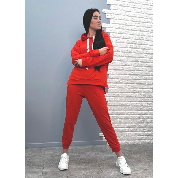 Костюм жіночий трикотажний трійка помаранчевий F-Girl