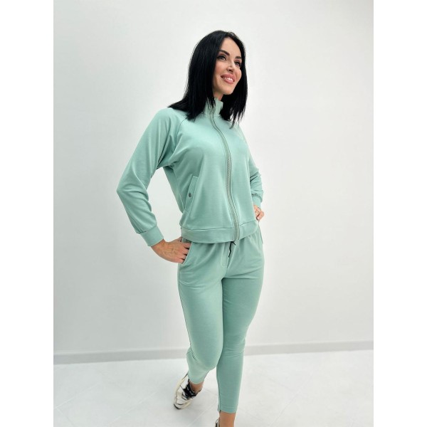 Костюм жіночий трикотажний спортивний фісташковий F-Girl