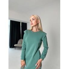 Платье женское спортивное флис оливковое