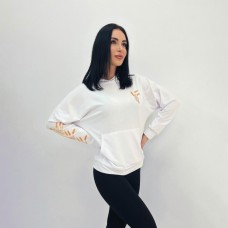 Худи женское Seed принт двухнитка белое
