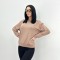 Свитшот женский трикотажный базовый свободный капучино F-Girl