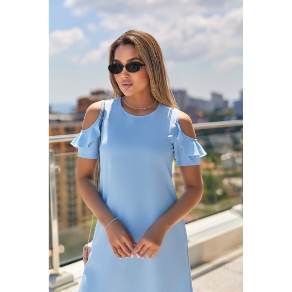 Сукня жіноча літня з вирізами софт блакитна F-Girl