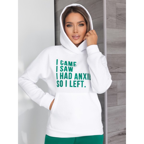 Спортивный костюм женский трикотажный батал зеленый F-Girl
