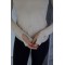 Костюм для фитнеса женский дайвинговый бежевый черный F-Girl