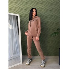 Спортивный костюм женский трикотажный батал капучино