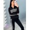 Костюм женский трикотажный демисезонный прогулочный черный F-Girl