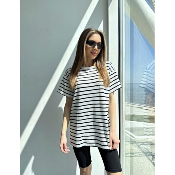Летний костюм женский хлопковый велосипедки черный F-Girl
