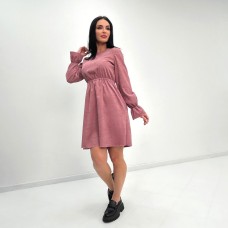 Сукня жіноча завищеної талії вельвет фрезова