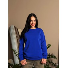 Світшот жіночий трикотажний оверсайз на флісі електрик