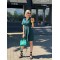 Платье женское на запах с рукавом темно-зеленое F-Girl