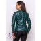Куртка жіноча демісезонна без коміра зелена F-Girl