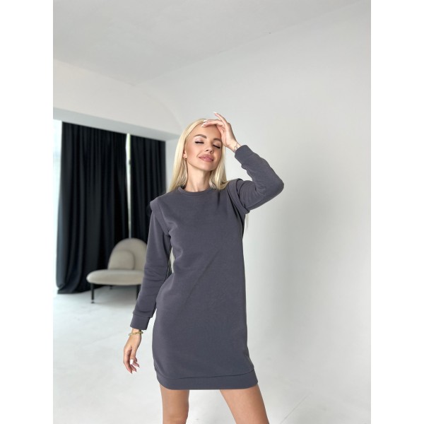 Платье женское спортивное флис графит F-Girl