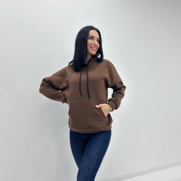 Батник жіночий вільний тринитка шоколад F-Girl