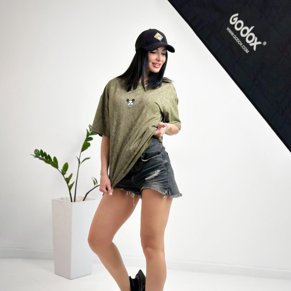 Футболка женская оверсайз хлопок принт F-Girl