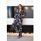 Костюм літній жіночий штапельний вільного крою чорний F-Girl