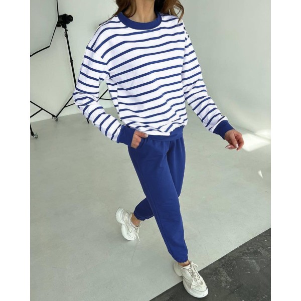 Костюм жіночий двонитка еластичні деталі джинс F-Girl