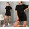 Платье женское летнее с сумочкой хлопок черное F-Girl