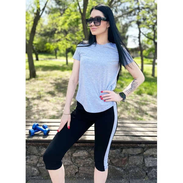 Костюм женский хлопковый практичный серый F-Girl