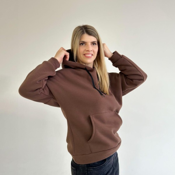 Батник жіночий вільний тринитка шоколад F-Girl