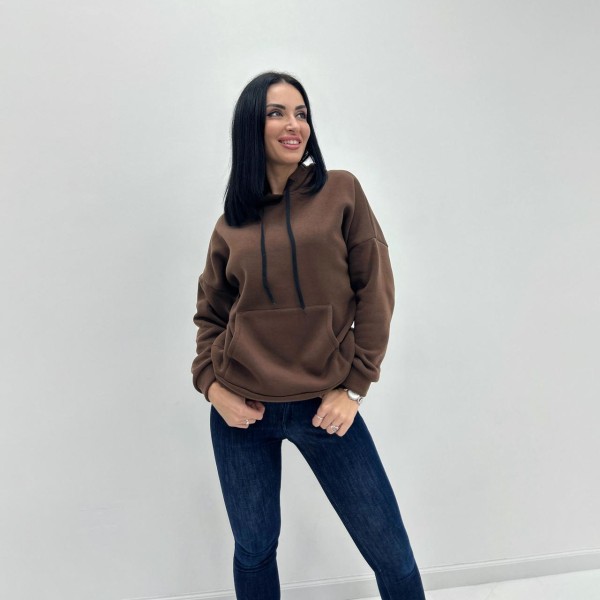 Батник жіночий вільний тринитка шоколад F-Girl