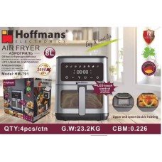 Аэрофритюрница Hoffmans HM-791 объем 8 л 2000 Вт черная