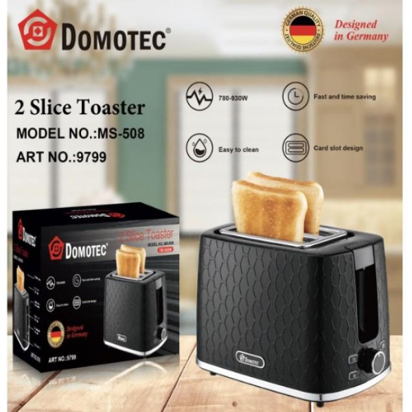 Тостер Domotec MS-508 930 Вт на 2 ломтика черный Domotec